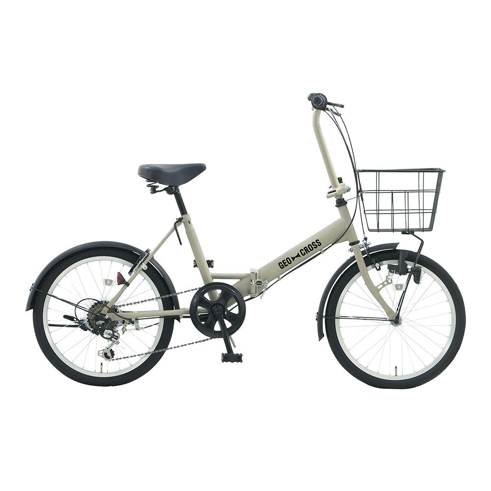【自転車】NORNO ノルノ 折りたたみ自転車 ジオクロスミニ GCM06D 20インチ 6段変速 グレージュ