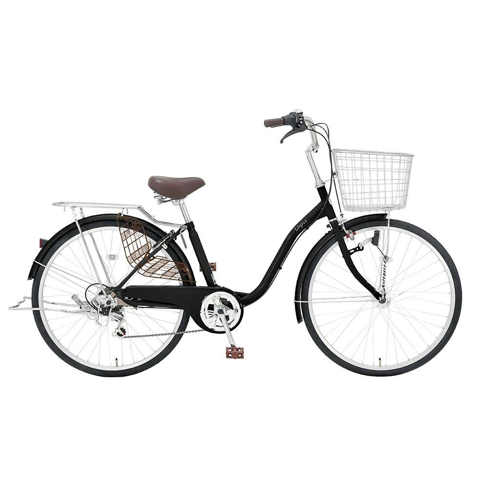 【自転車】26年モデル NORNO ノルノ ラピスプラス Lapis 26インチ 6段変速 LPS66A ブラック