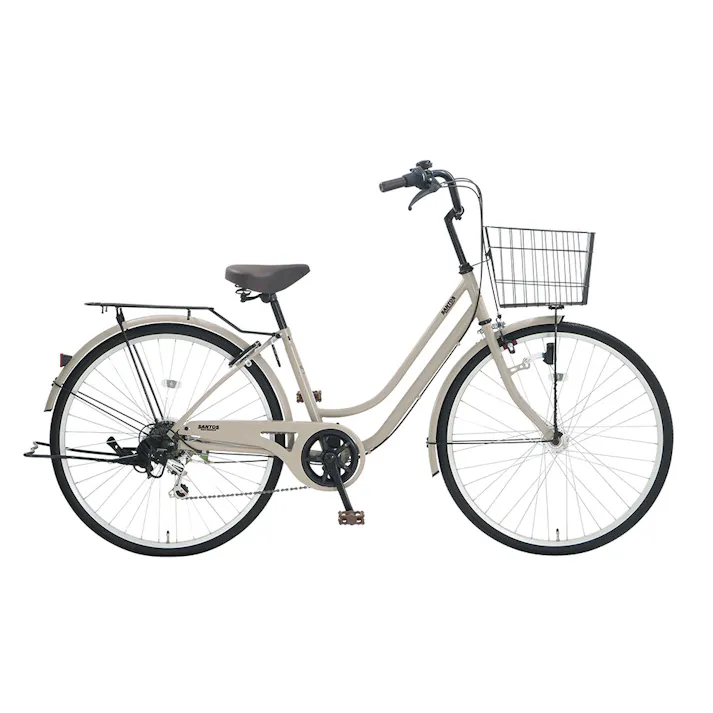 【自転車】santos サントス 26インチ 6段変速 STD66D マットモカベージュ