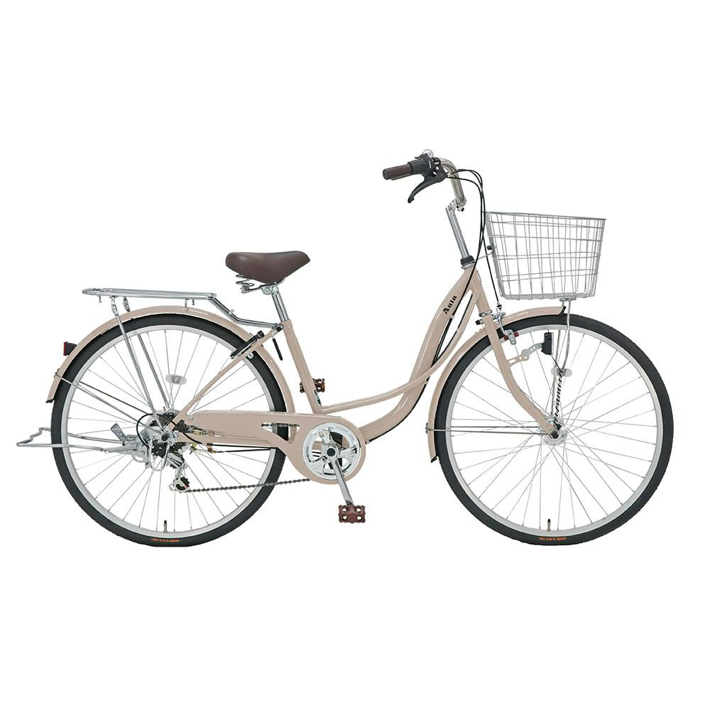 【自転車】26年モデル NORNO ノルノ AULA AUR66A 26インチ 6段変速 マットモカベージュ