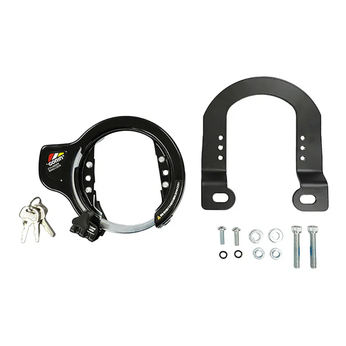 ゴリン GORIN 大型シリンダー式リング錠 馬てい型リング錠 V用 GR753HL ブラック YF-1575