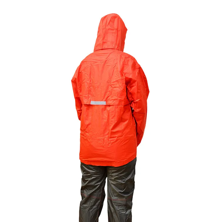 ハイブリッドレインスーツ レッド M