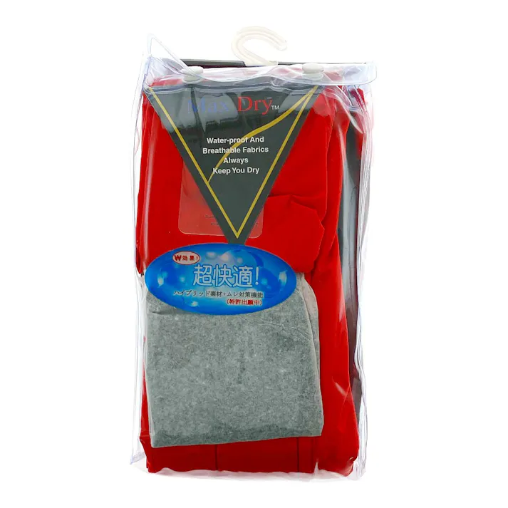 ハイブリッドレインスーツ レッド L