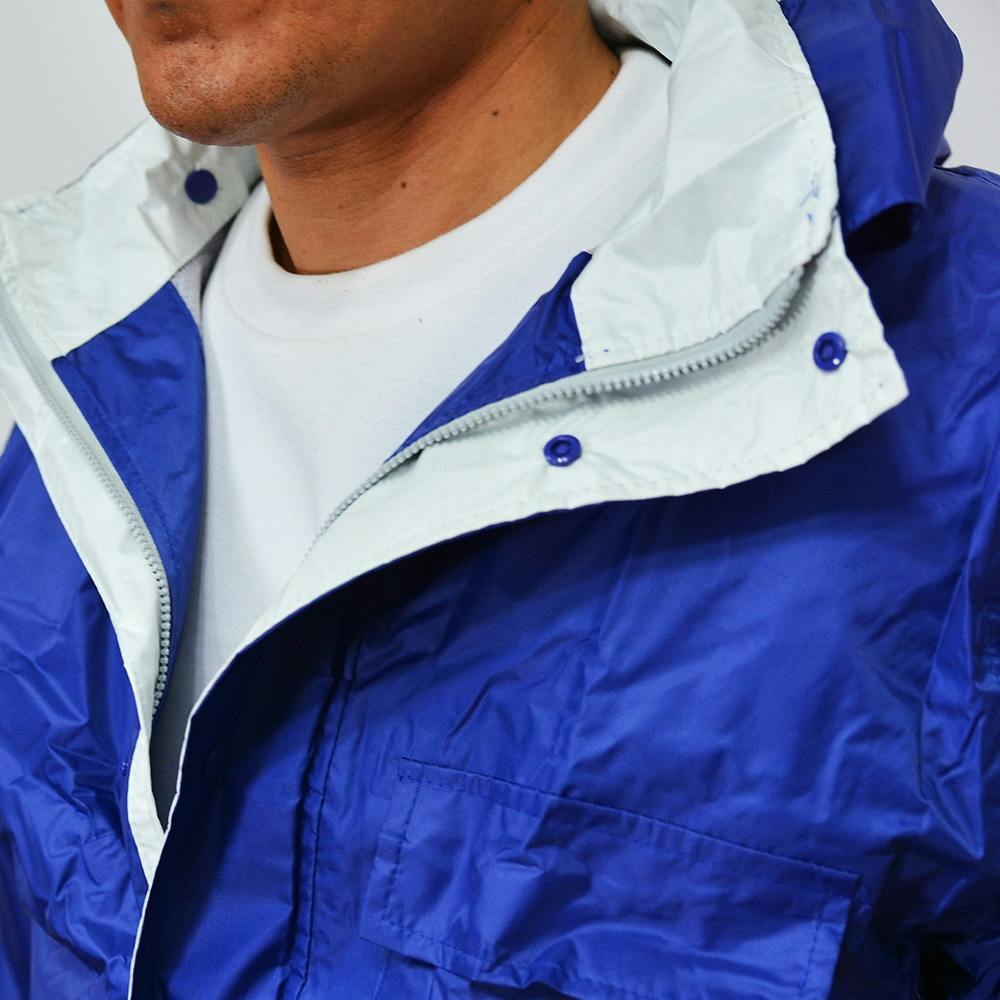 透湿 バリューレインスーツ ネイビー L 7705 | 作業着・作業服・安全靴