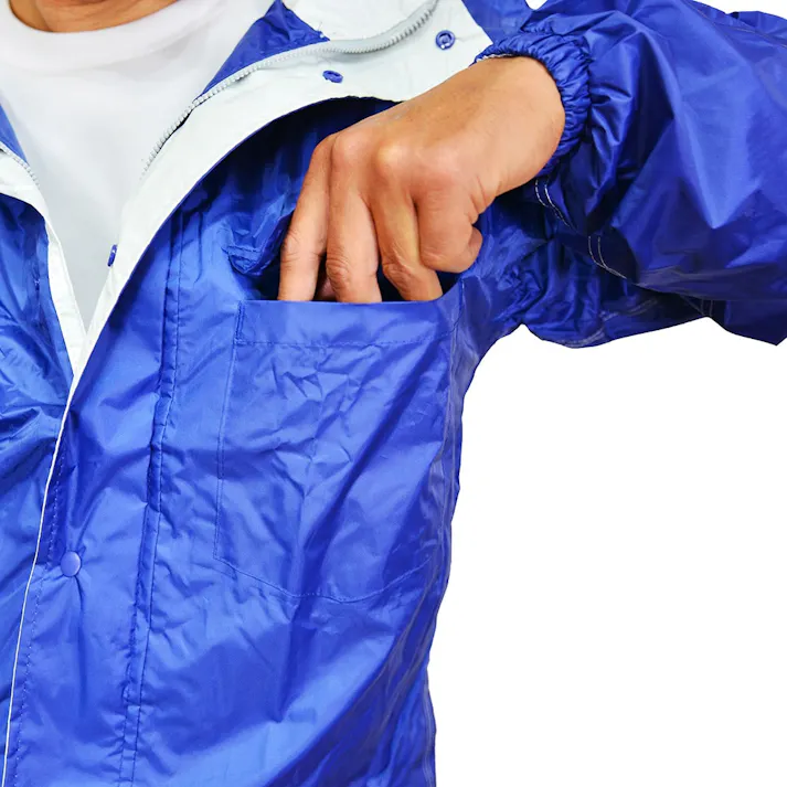 透湿 バリューレインスーツ ネイビーLL 7705