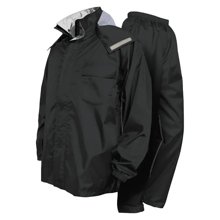 透湿 バリューレインスーツ ブラック L 7705