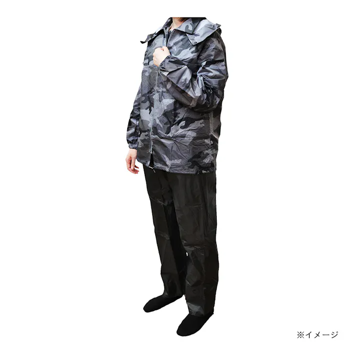 迷彩ネオ・レインワールド グレー L