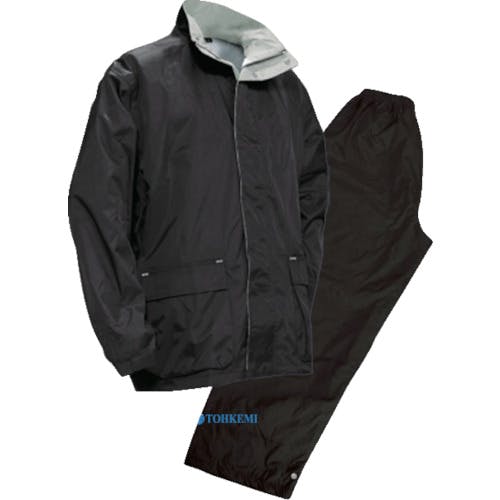 トオケミ 雨やどり ブラックL 4600-BK-L レインスーツ トオケミ 雨やどり ブラックL 4600-BK-L レインスーツ