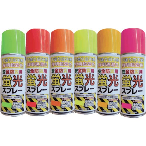 CAINZ-DASH】シンロイヒ 安全防災用蛍光スプレー ３００ｍｌ レモン