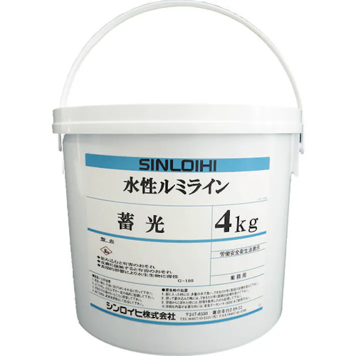【CAINZ-DASH】シンロイヒ 路面用塗料 水性ルミライン蓄光 4kg クリーム 2000MS【別送品】