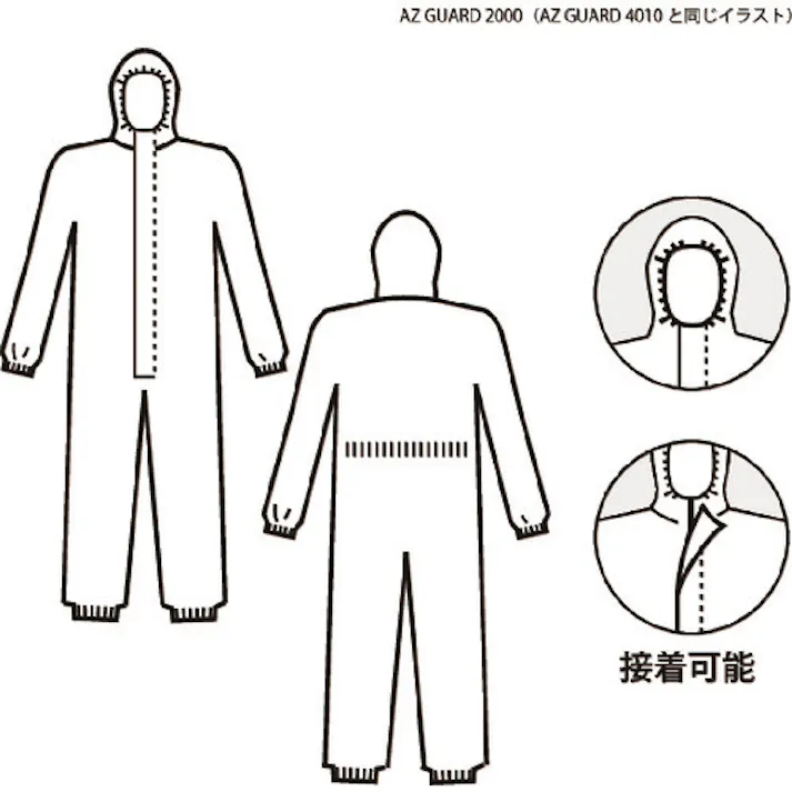 【CAINZ-DASH】アゼアス SMS製 続服 AZ GUARD2000 Mサイズ AZ GUARD2000-M【別送品】