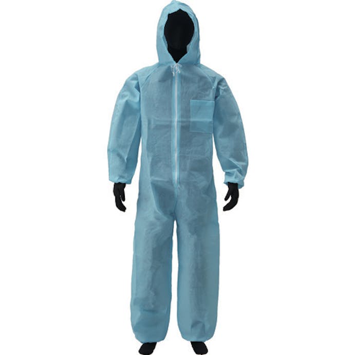 【CAINZ-DASH】アゼアス 使い捨て保護服　ＰＰ続服　ＡＺ　ＷＯＲＫ　青色　ＬＬ AZ WORK1000A-LL【別送品】