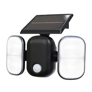 2WAY充電式センサーライト ソーラー式 2灯 DLS-11T200CZ 防犯 太陽光/USB充電式 赤外線探知 防雨構造 約600ルーメン