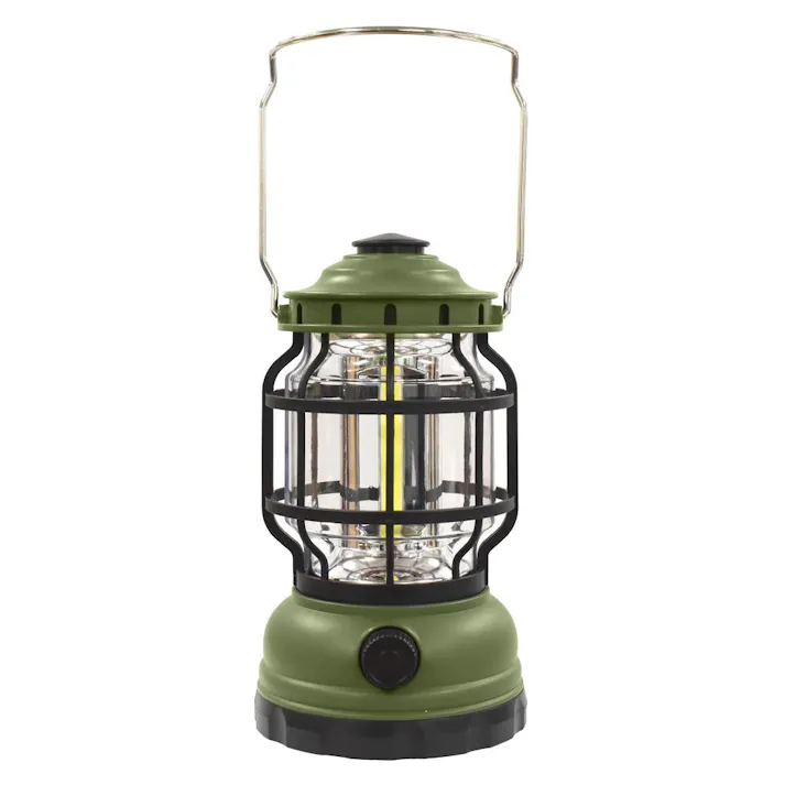 アウトドアLEDランタン 乾電池式 カーキ