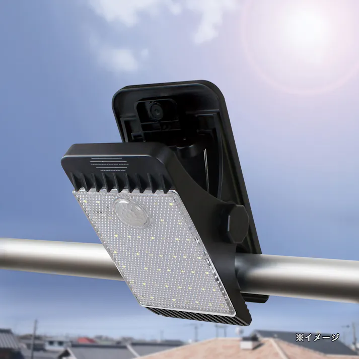 クリップ型ソーラーセンサーライト 400lm DLS-CP400