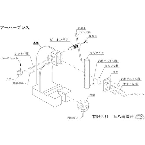 CAINZ-DASH】丸八鋳造所 アーバープレスＮＯ．１ ABP-1【別送品】 | 手