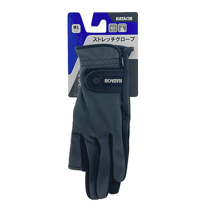 HATACHI ハタチ グラウンドゴルフ グローブ ストレッチ手袋 グレー ML BH8080
