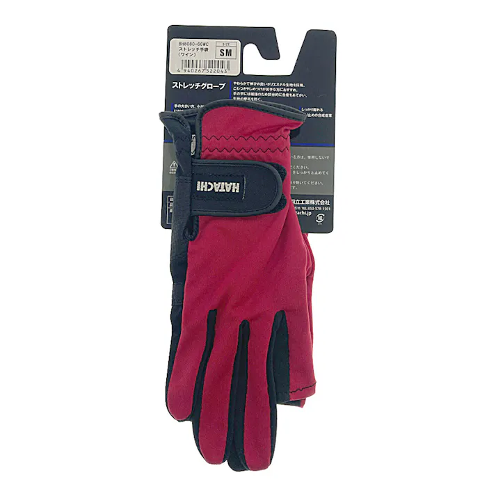 HATACHI ハタチ グラウンドゴルフ グローブ ストレッチ手袋 ワイン SM BH8080