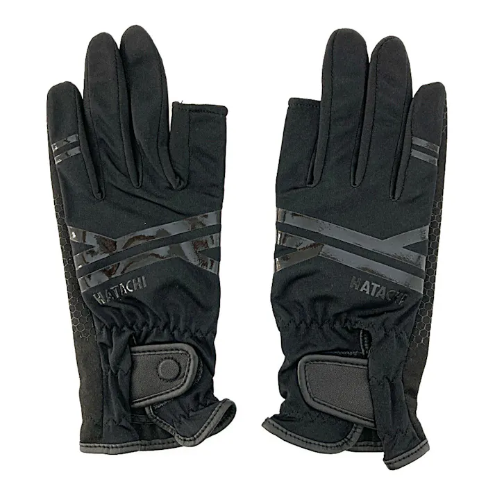HATACHI ハタチ グラウンドゴルフ ウルトラストレッチグローブ ブラック ML BH8028