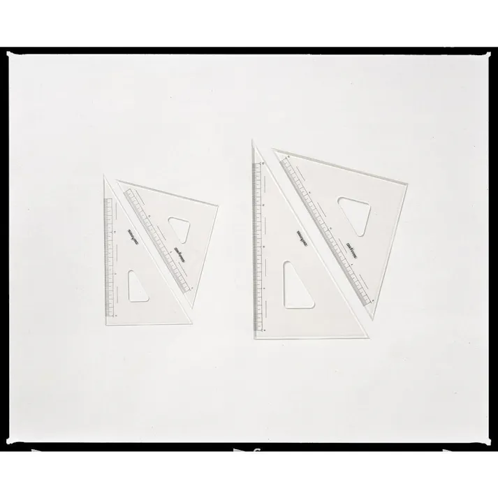 ドラパス 三角定規 目盛付 15cm No.13-121