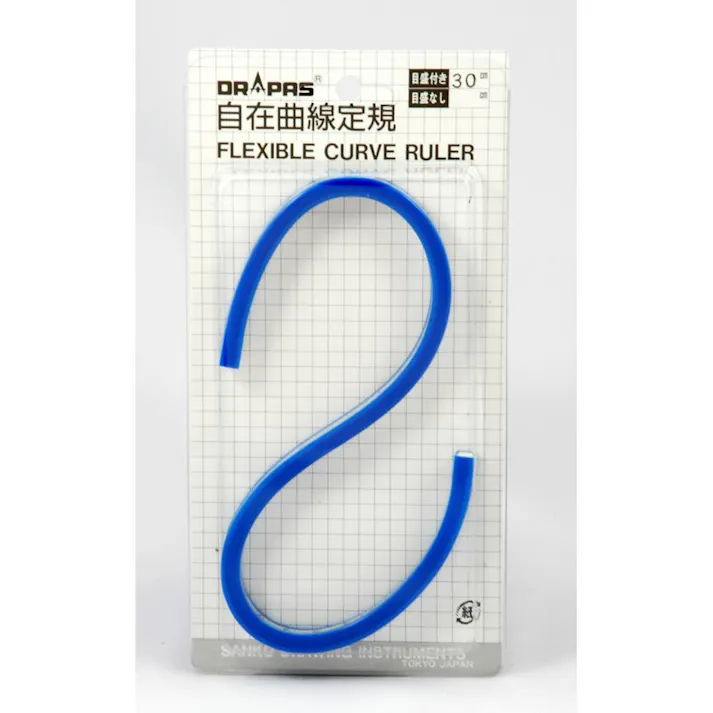 ドラパス 自在曲線定規 目盛付き 30cm No.14-630