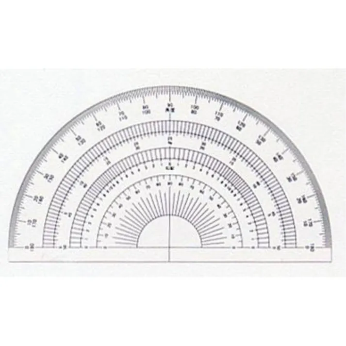 ドラパス 半円分度器 12cm No.16-502