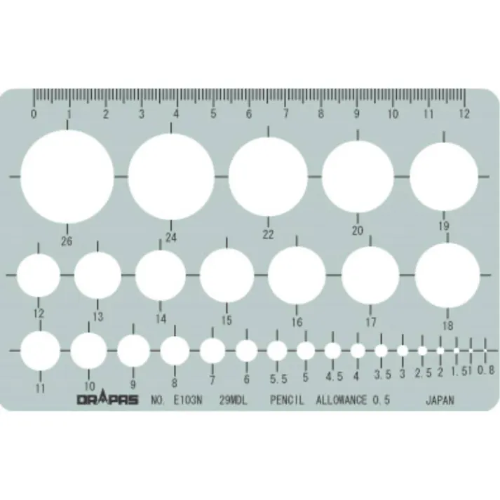 ドラパス テンプレート 円定規 小 No.31-E103