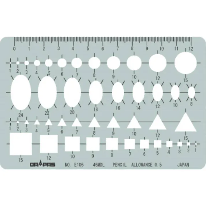 ドラパス テンプレート 総合定規A 小 No.31-E105