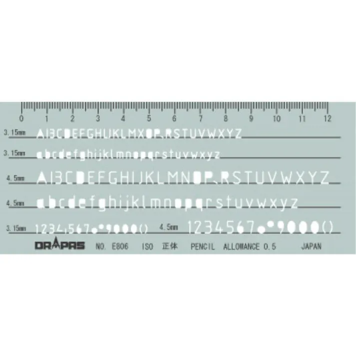 ドラパス テンプレート 英数字定規ISO No.31-E806