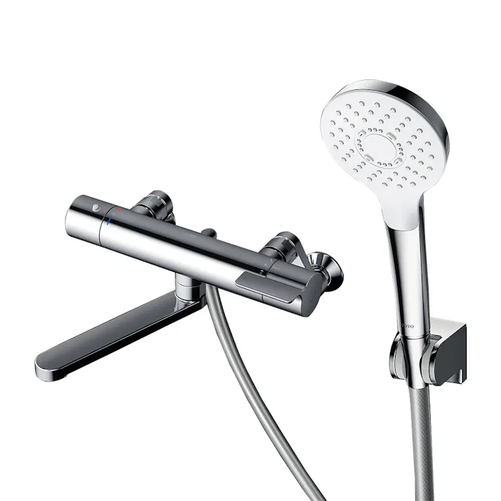 浴室用壁付サーモスタット混合水栓 コンフォートウエーブシャワー TBY01404J 一般地用