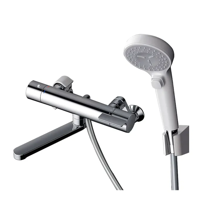 浴室水栓 壁付サーモスタット混合水栓 コンフォートウエーブクリック TBY01403J1 一般地用