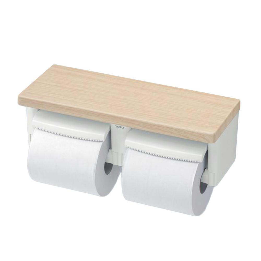 棚付二連紙巻器 ホワイト YH600FMR＃NW1