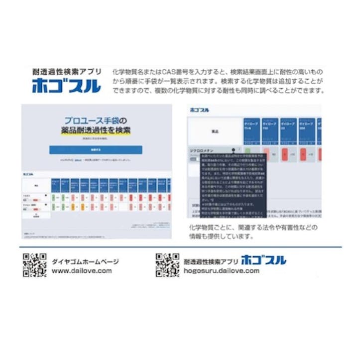 【CAINZ-DASH】ダイヤゴム 化学防護手袋　ダイローブ６４０（ＬＬ） D640-LL【別送品】