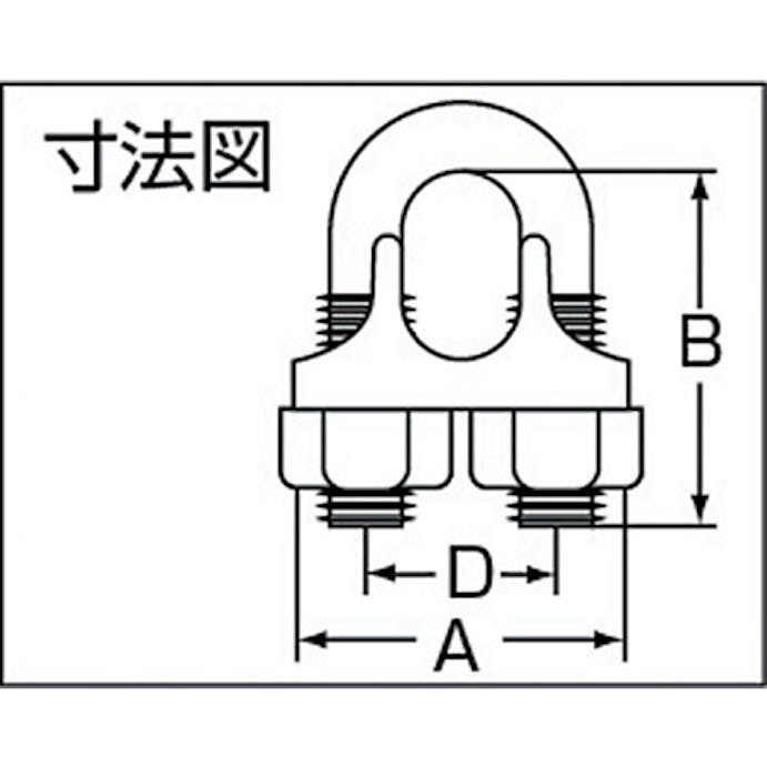 【CAINZ-DASH】日興製綱 ワイヤークリップ（鋳鉄製）　（２個入） WCP-3【別送品】