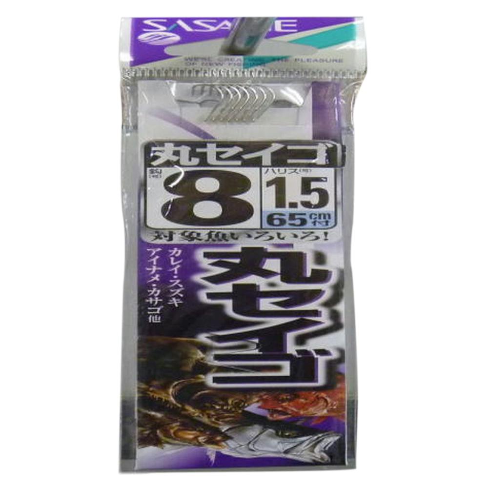 ささめ針 丸セイゴ 糸付 白 AA201 8号 | スポーツ・アウトドア用品
