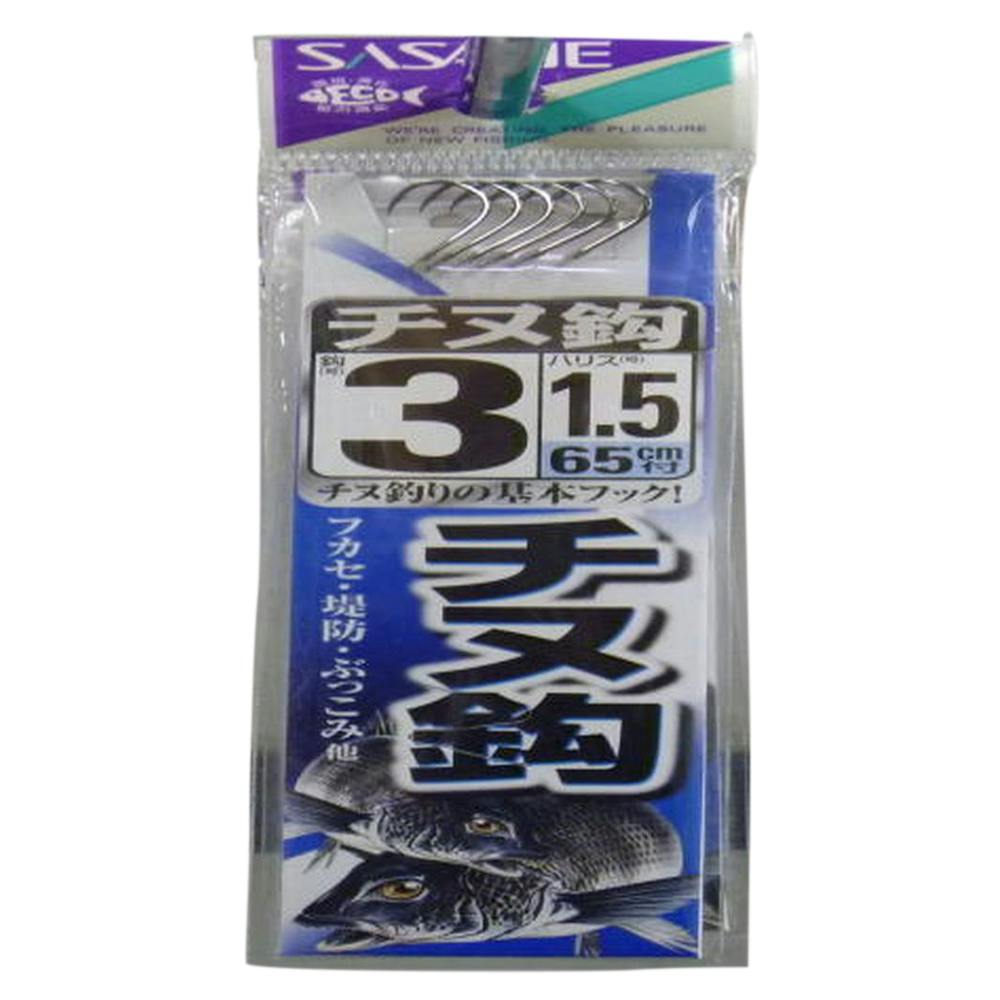 チヌ０号54 ささめ針 チヌ釣 糸付 黒 AA302 3号 | スポーツ・アウトドア用品 通販