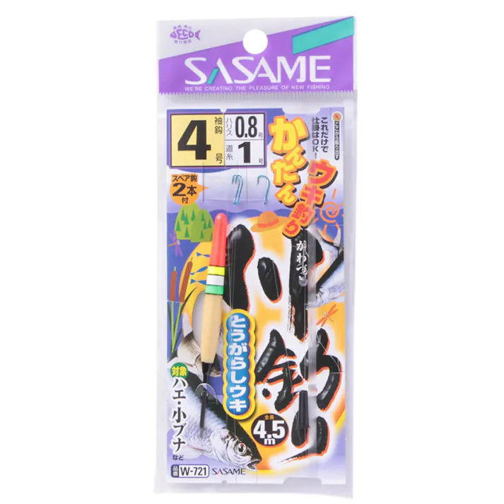 ささめ針 川釣り とうがらしウキ W-721 4号