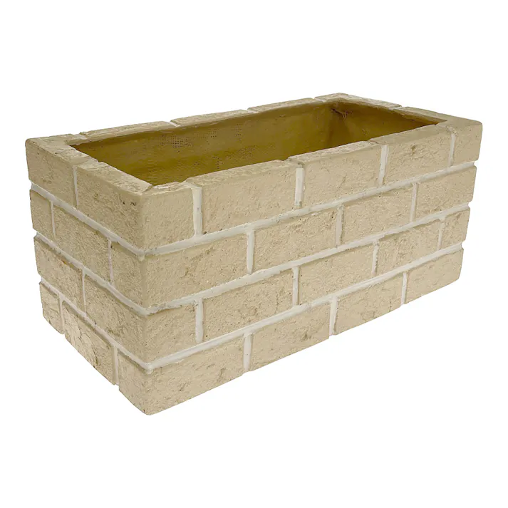 FRP レンガ調プランター 500 モカホワイト