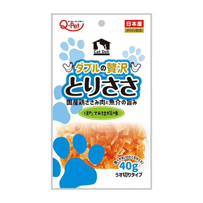 Cat Deli 国産鶏ささみとりささ ほたて&牡蠣 40g