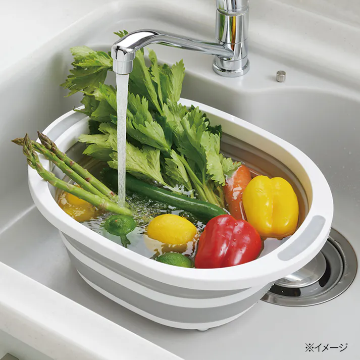 折りたたみできる 洗い桶