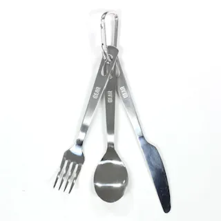 アウトドアカトラリー3点セット カルビナ付