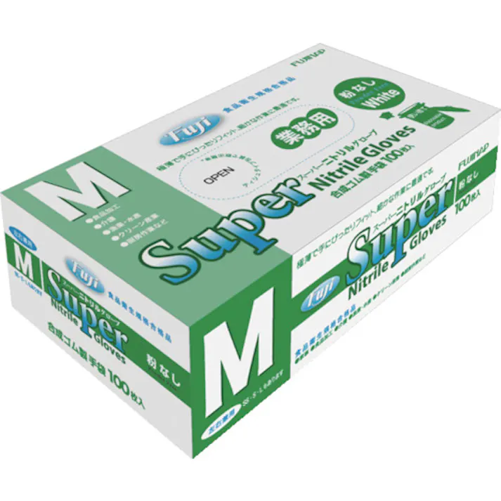 【CAINZ-DASH】フジナップ フジスーパーニトリルグローブ粉無白 M 679040【別送品】