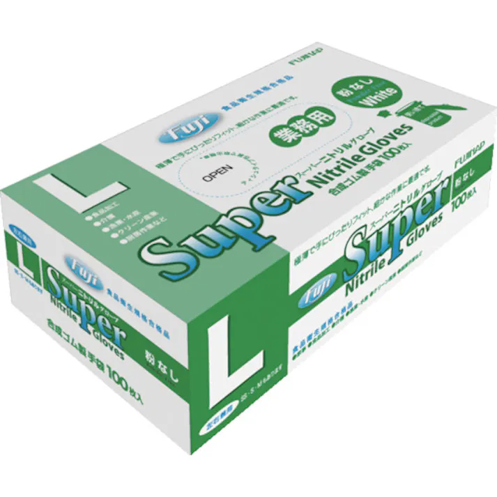 【CAINZ-DASH】フジナップ フジスーパーニトリルグローブ粉無白 L 679140【別送品】
