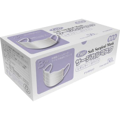 【CAINZ-DASH】フジナップ フジソフトサージカルマスク　レギュラー　ホワイト【別送品】