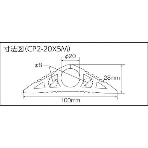 CAINZ-DASH】大研化成工業 ケーブルプロテクタ２ ２０ｘ５Ｍ ブラック