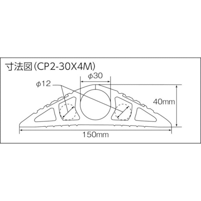 【CAINZ-DASH】大研化成工業 ケーブルプロテクタ２　３０ｘ４Ｍ　ブラック CP2-30X4MBK【別送品】