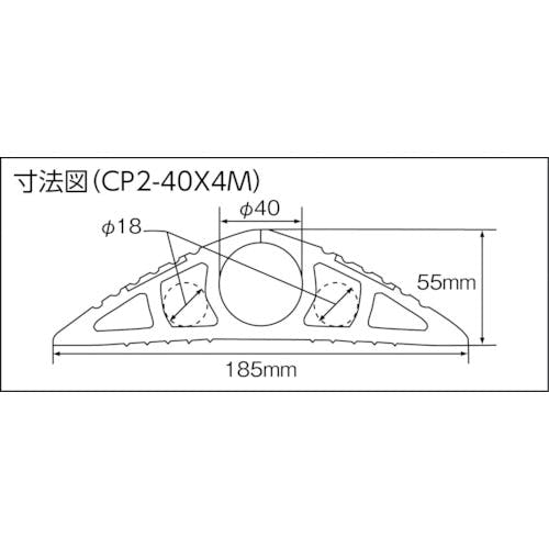 CAINZ-DASH】大研化成工業 ケーブルプロテクタ２ ４０ｘ４Ｍ ブラック