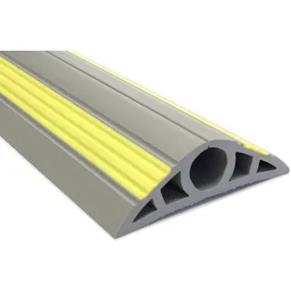 【CAINZ-DASH】大研化成工業 ケーブルプロテクタ2 40x4M グレー(黄色ライン入り) CP2-40X4MGY【別送品】