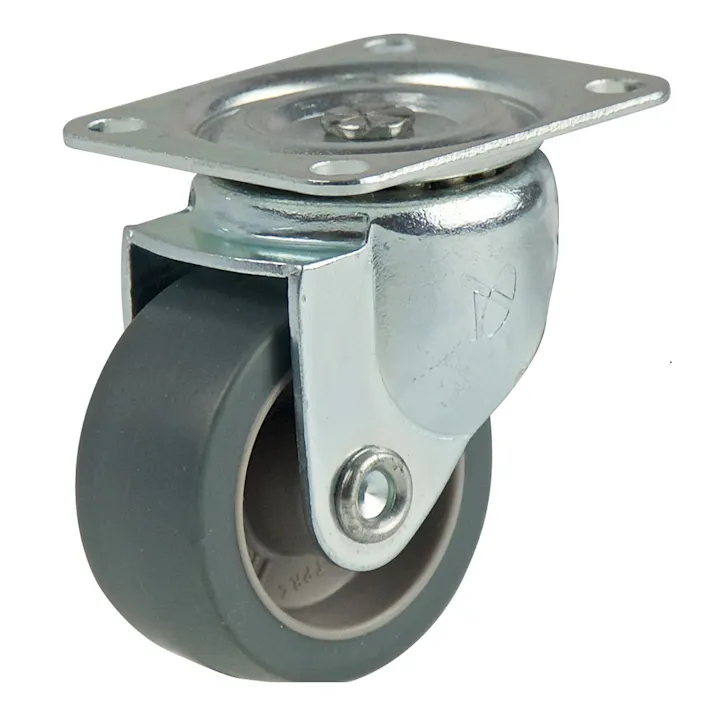 プレート式キャスター エラストマー車輪 自在 STC-25 EM 車輪径25mm