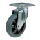 微音キャスター グレーゴム車輪 自在 STLS-125 NRB 車輪径125mm